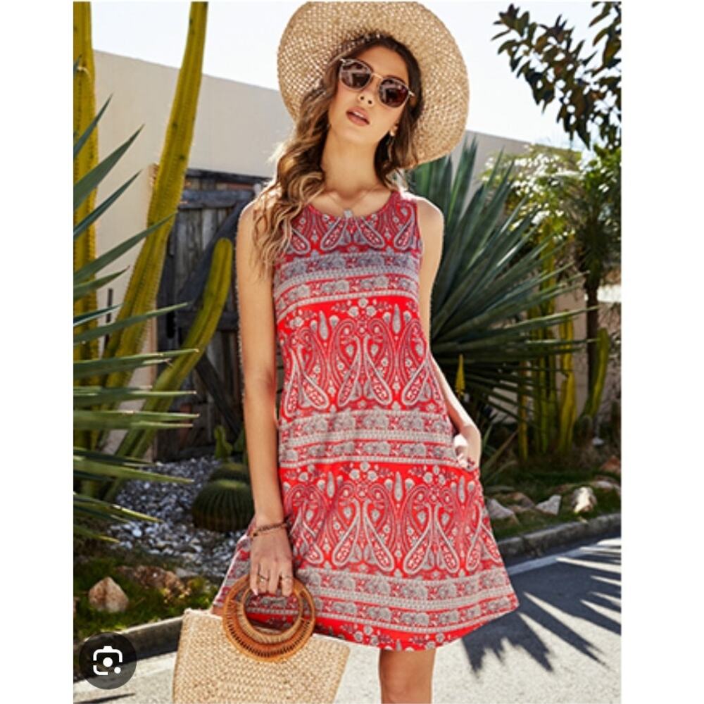 Fashion New Power Boho Summer Dress w/ Pockets NWT Sz Small - Picture 13 of 13